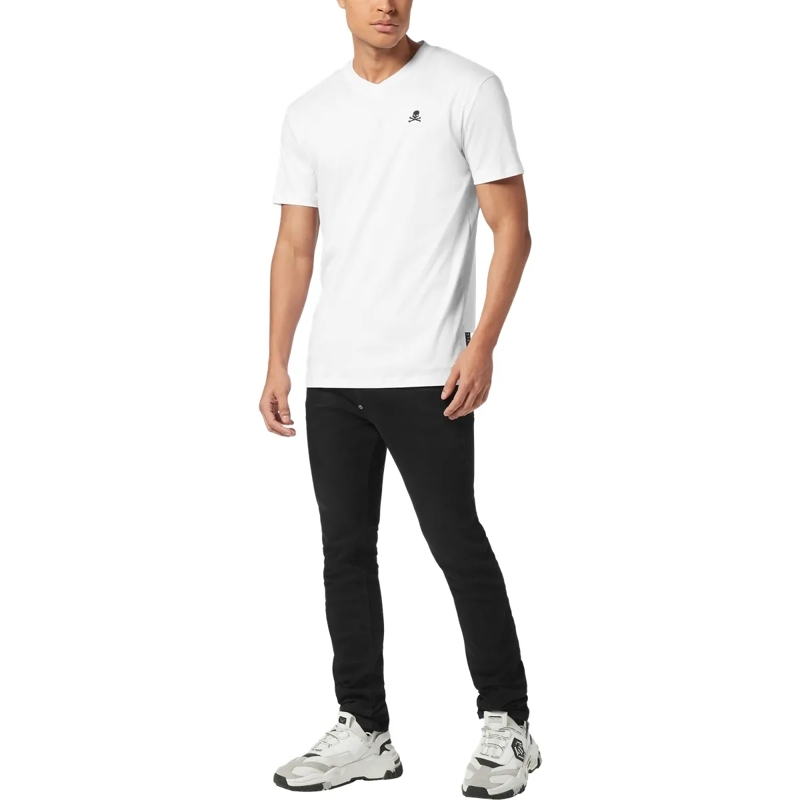 Philipp Plein T-Shirt T-Shirt V-Ausschnitt Ss Skull weiss(Image 4)