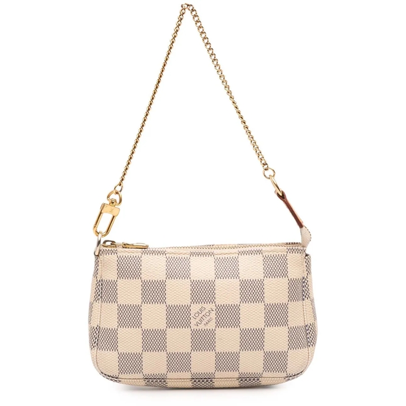 Louis Vuitton Fourre-tout Damier Azur Mini Pochette Accessoires weiß