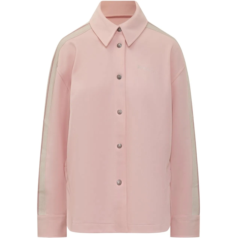 Palm Angels Übergangsjacke Palm Angels Giacca Rosa con Bande Laterali rose