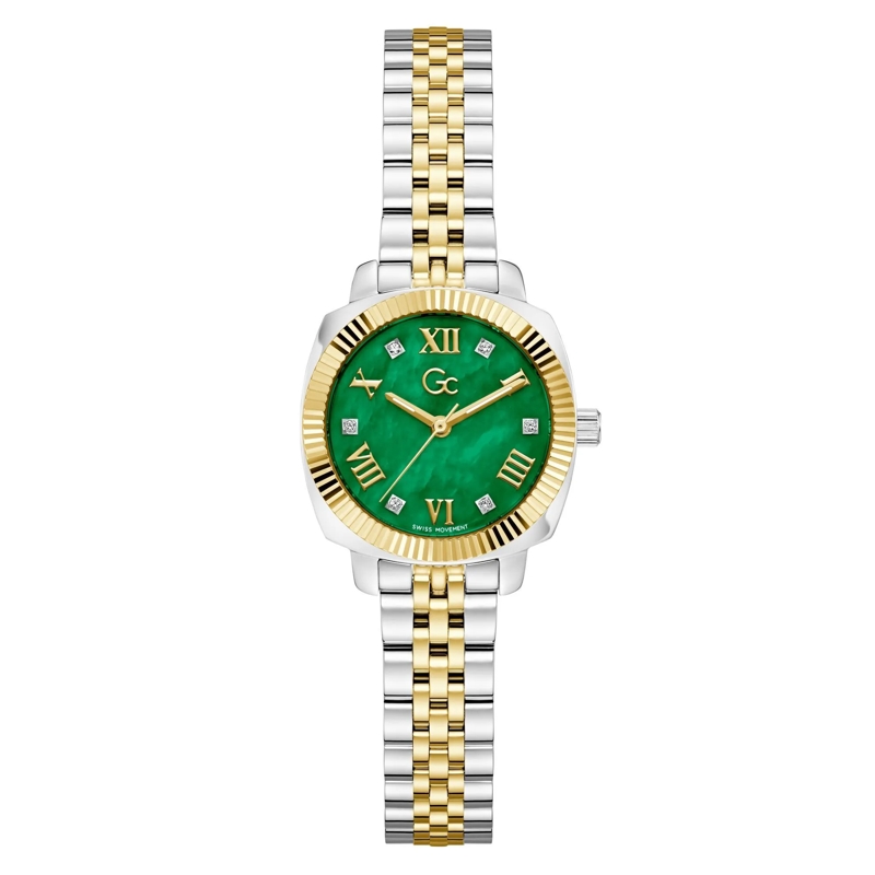 GC Quarzuhr Quarz-Analoguhr Gc Flair Coussin Mini silber