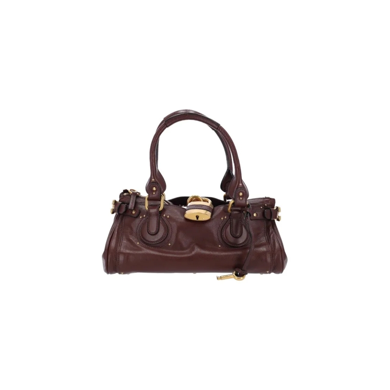 Chloé Sac à bandoulière Structured Shoulder Bag Brown