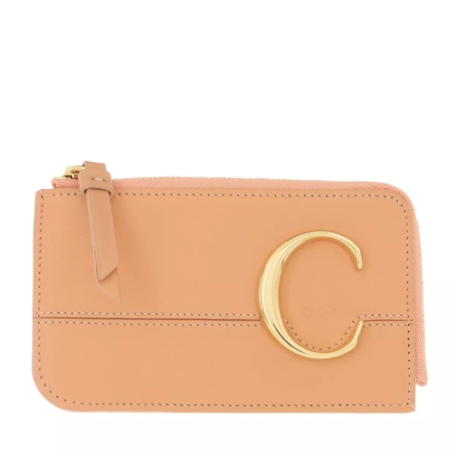 Chloé Compact Wallet Peach Bloom Card Case