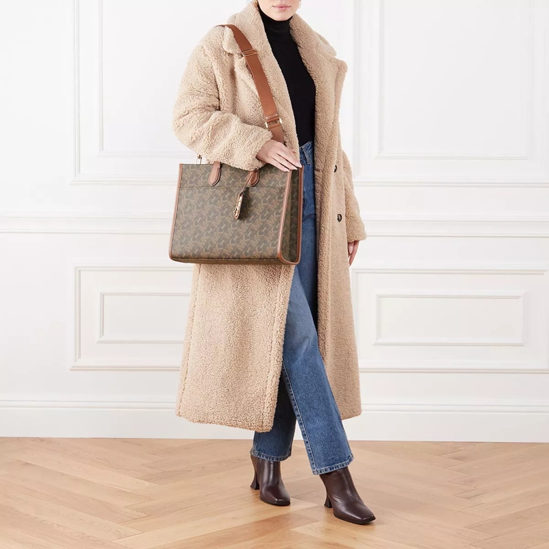 MICHAEL Michael Kors Tote Lg Grab Tote Brown Luggage(Image 3)