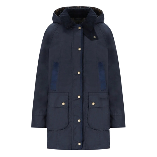 Barbour Parka BARBOUR BOWER WAX MARINEBLAUE KAPUZENJACKE blau