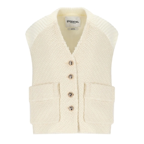 Essentiel Antwerp Gilet ESSENTIEL ANTWERP GEOLOGIC CREME WESTE beige