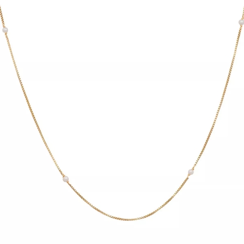 Rachel Jackson London 9K Solid Scattered Pearl Necklace  gold Kurze Halskette