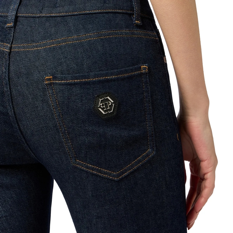 Philipp Plein Skinny-Leg-Jeans Super Stretch Jeggings Basic dunkel-blau(Image 2)