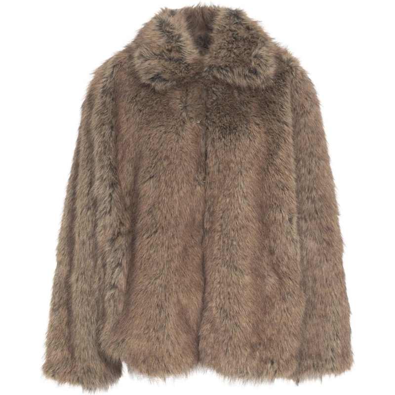 LIU JO Übergangsjacke Coat made of faux fur braun