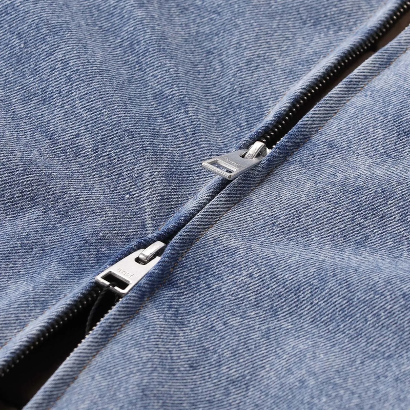 AMI Paris Jeansjacke Overshirt aus Baumwolle blau(Image 4)