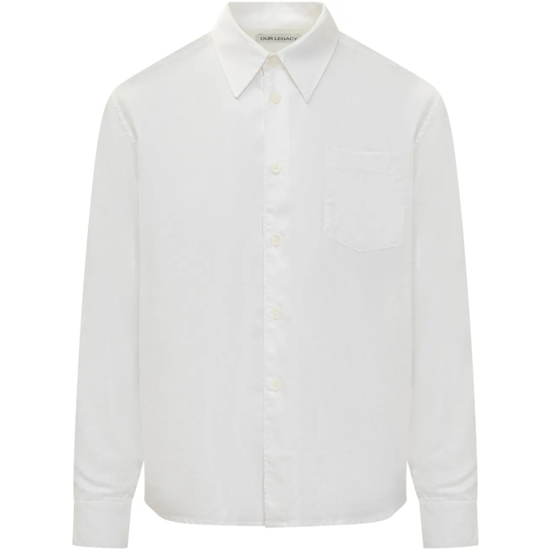Our Legacy Legeres Oberteil Our Legacy Camicia in Cotone weiß