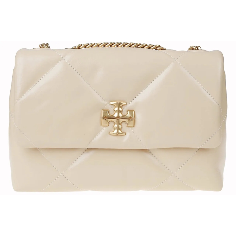 Tory Burch Tote Kira Small Diamond Quilt Convertible Shoulder Bag  beige