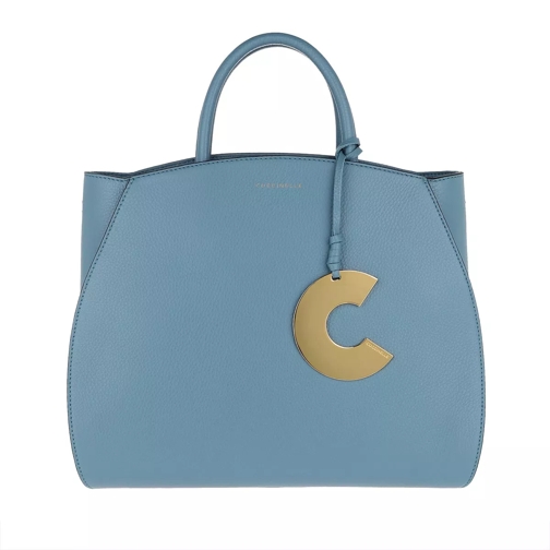 Coccinelle Concrete Handle Bag Denim Rymlig shoppingväska
