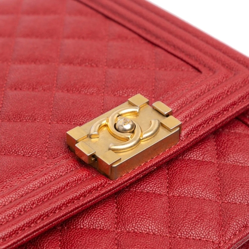 Chanel Sac à bandoulière 2019 Quilted Caviar North South Boy Flap rot (Image 20)