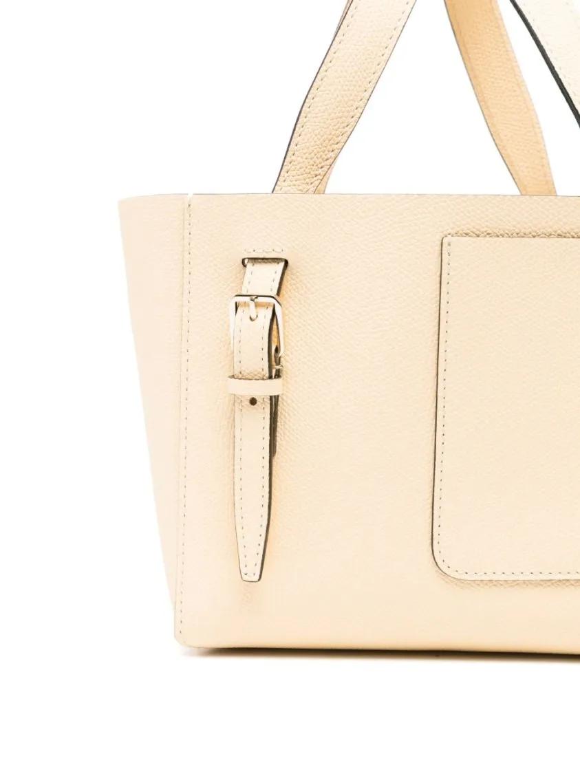 Valextra Shoppers & Totes Bucket Micro Tote Bag in beige