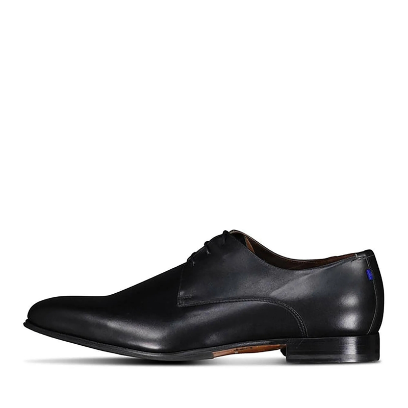 Van Bommel Low-Top-Sneaker Schnürschuhe aus Leder Dunkelblau