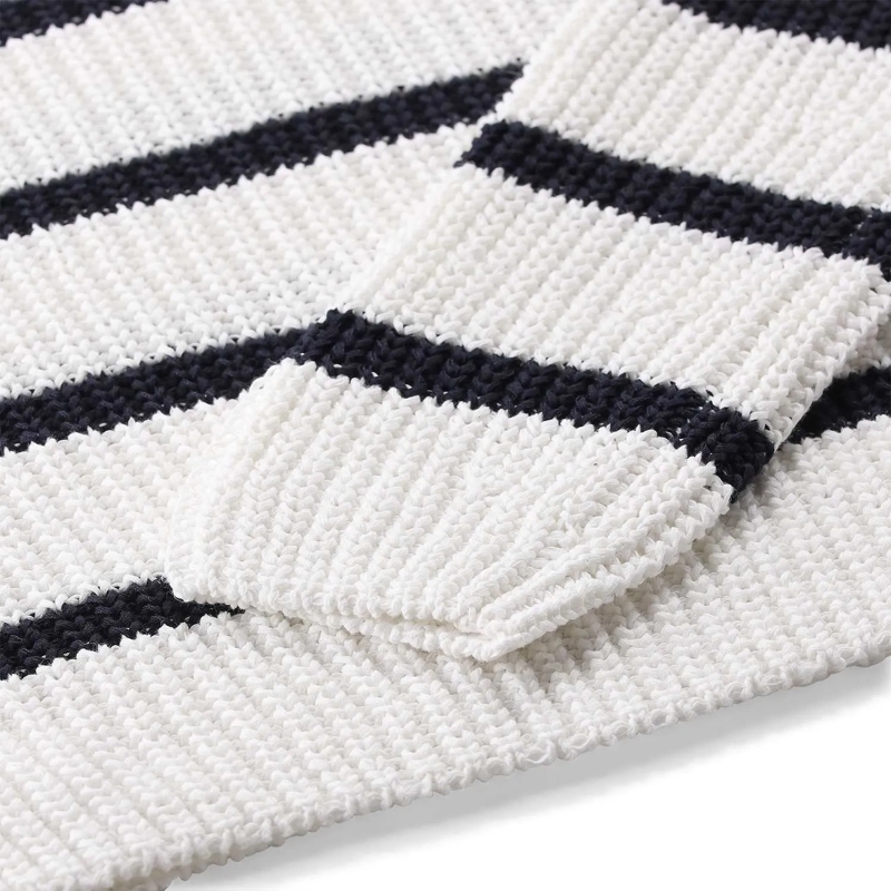 Luisa Cerano Pullover Gestreifter Strickpullover blau(Image 4)