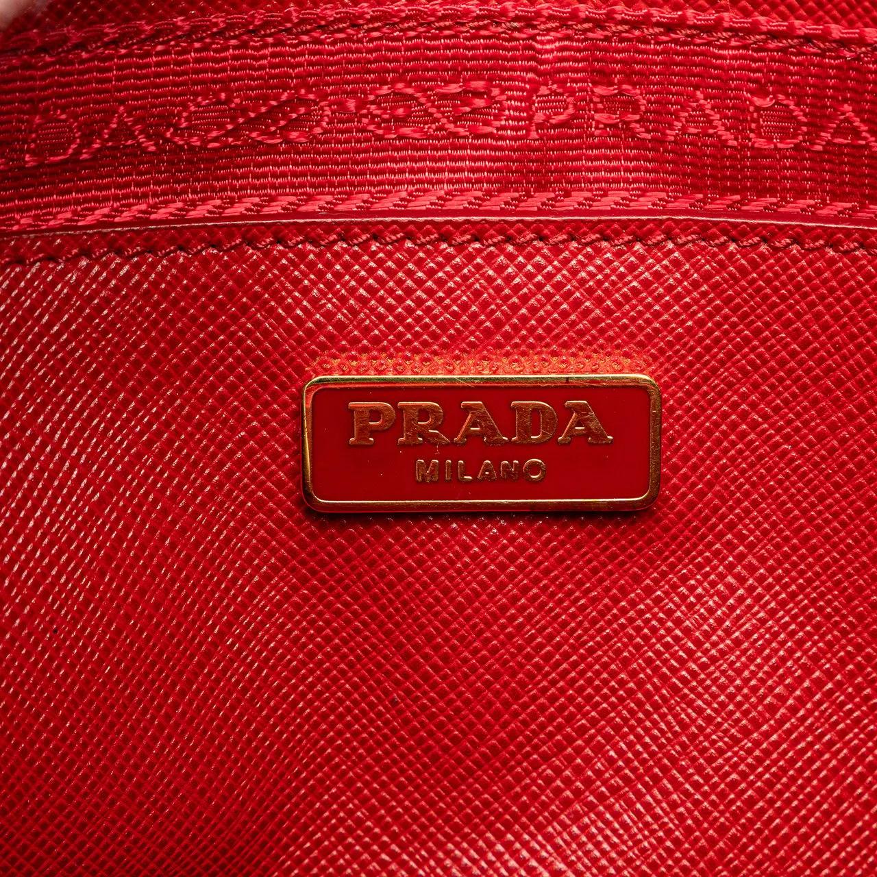 Thumbnail - Prada Hobo Bags - Saffiano Double Zip Crossbody - Gr. unisize - in Rot - für Damen