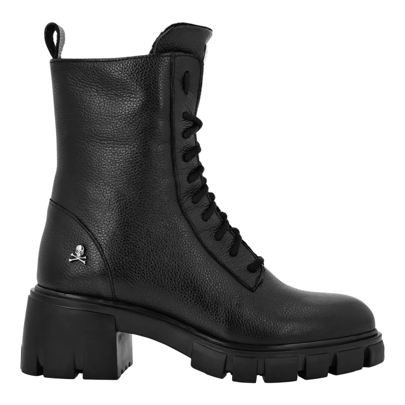 Philipp Plein Schnürstiefel Stiefel Niedrig Flach schwarz(Image 4)