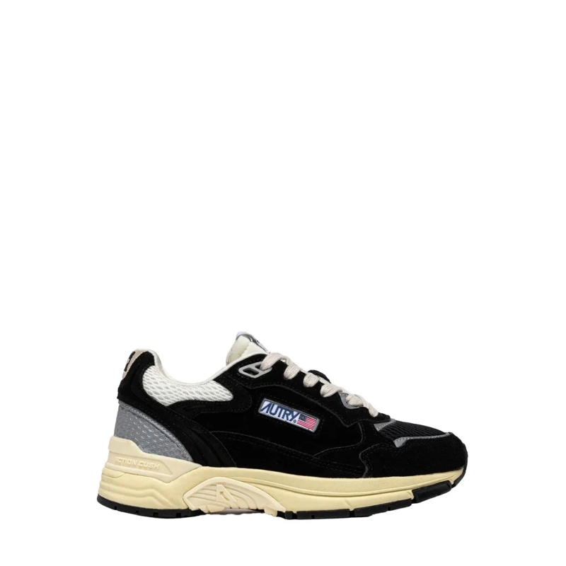 Autry International Lage-top sneaker Black Suede Sneakers With Silver Accents Black