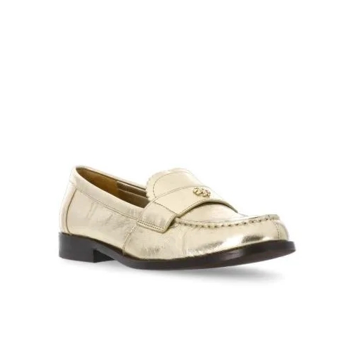 Tory Burch Leather Loafer Gold Loafer