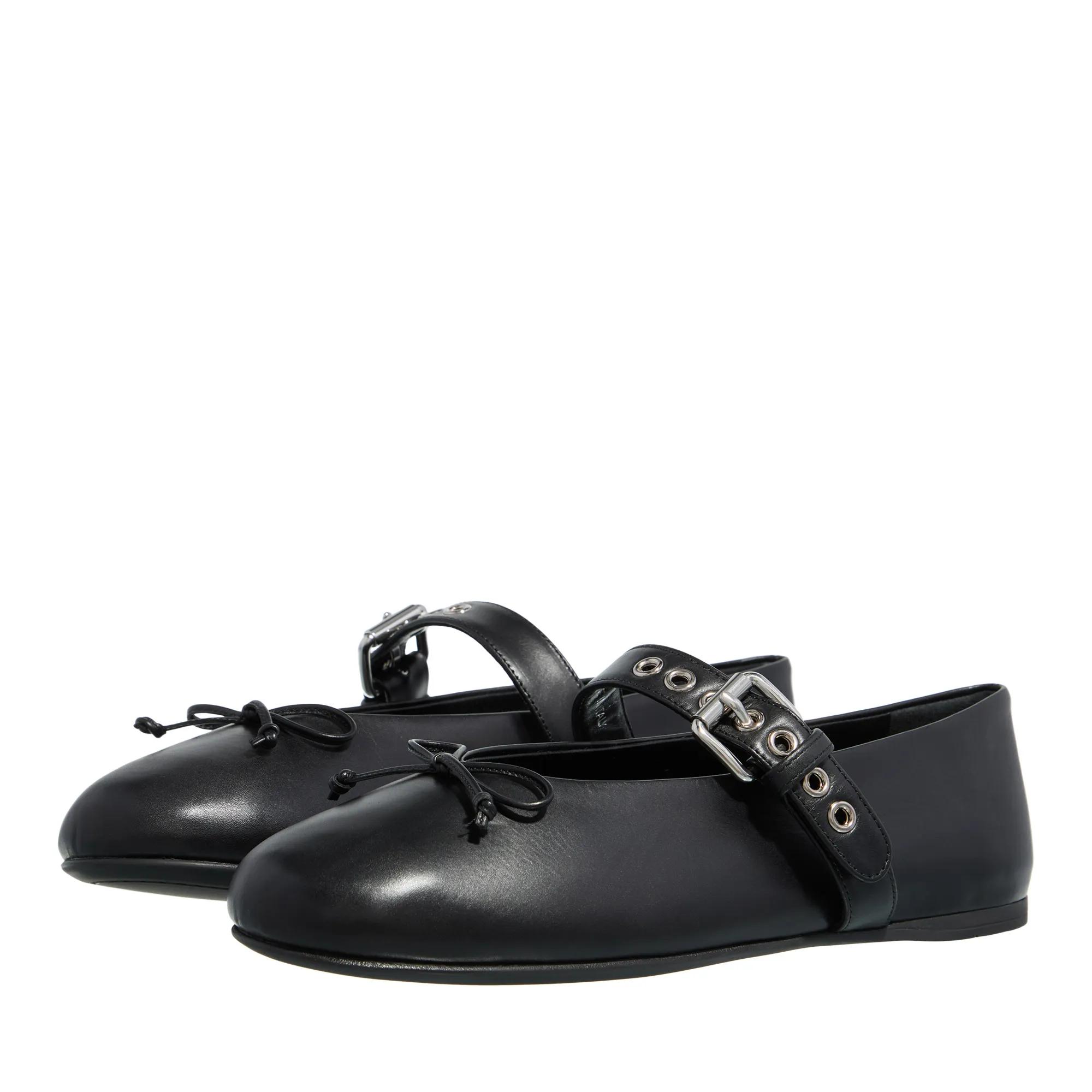 Miu Miu Loafers & Ballerinas - Bucket And Bow Ballet Flats - Gr. 36 (EU) - in Schwarz - für Damen