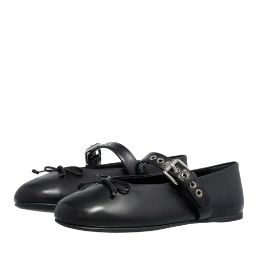 Miu Miu Bucket And Bow Ballet Flats Nero Ballerina