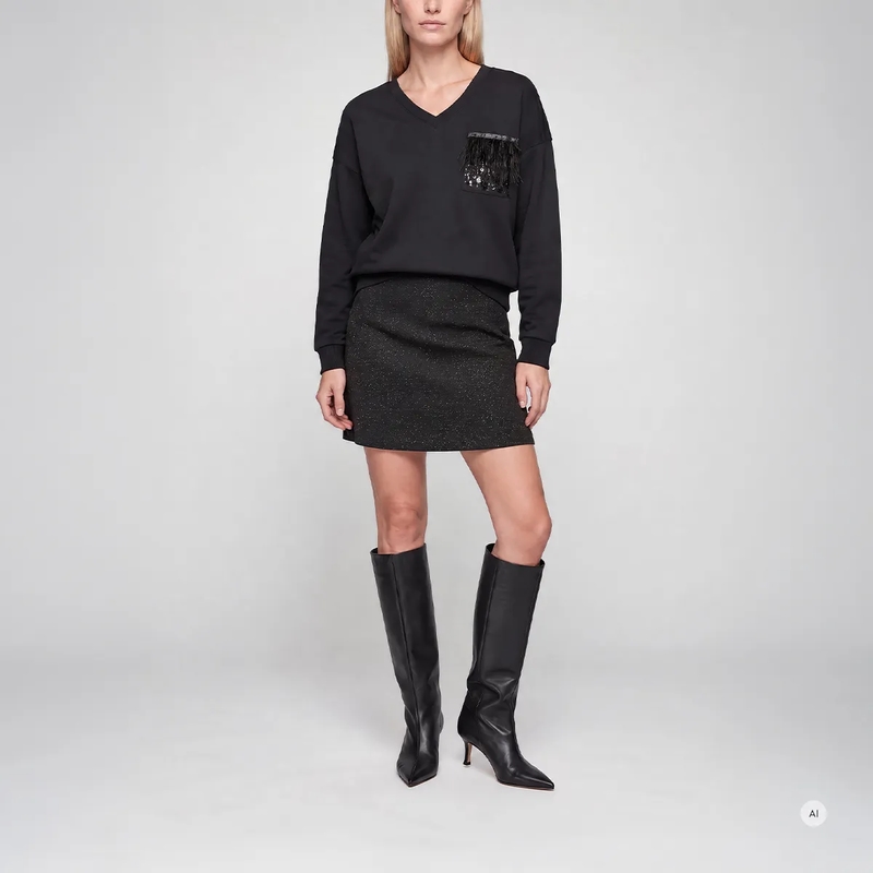 Marc Aurel  Pullover mit Schmucktasche schwarz(Image 2)