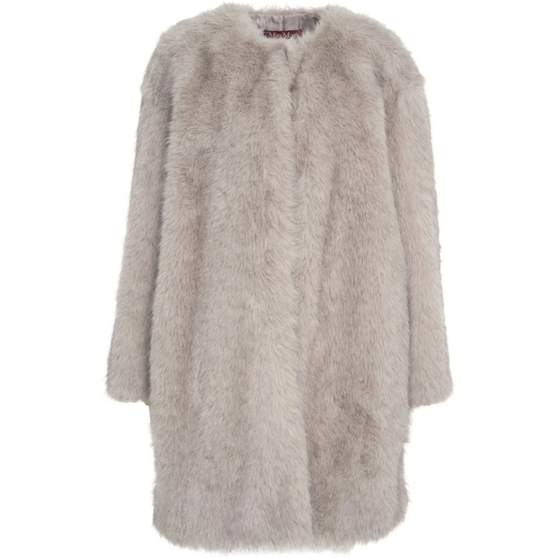 Max Mara Veste de transition Faux fur coat 'Eros' grau