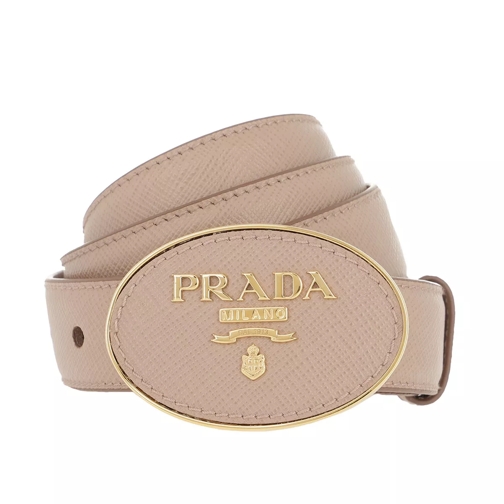 Prada Logo Belt Saffiano Leather Cipria Leather Belt