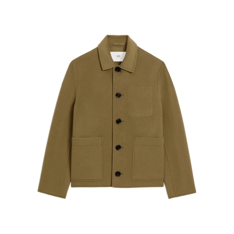 AMI Paris  Boxy Brown Jacket Brown