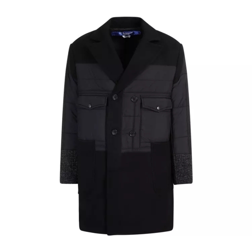 Junya Watanabe Multipanel Wool Double Breast Coat Black 