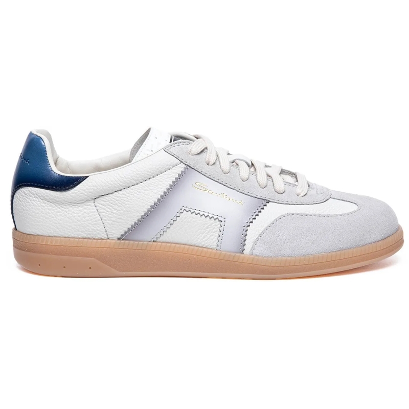 Santoni Sneaker basse Multicolored Leather Sneakers grau