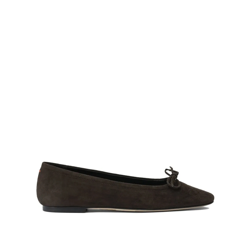Aeydē Balletschoenen Pointed Toe Suede Leather Ballerinas Black