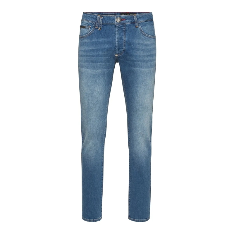 Philipp Plein Jeans mit geradem Bein Jeans Regular Fit dunkel-blau
