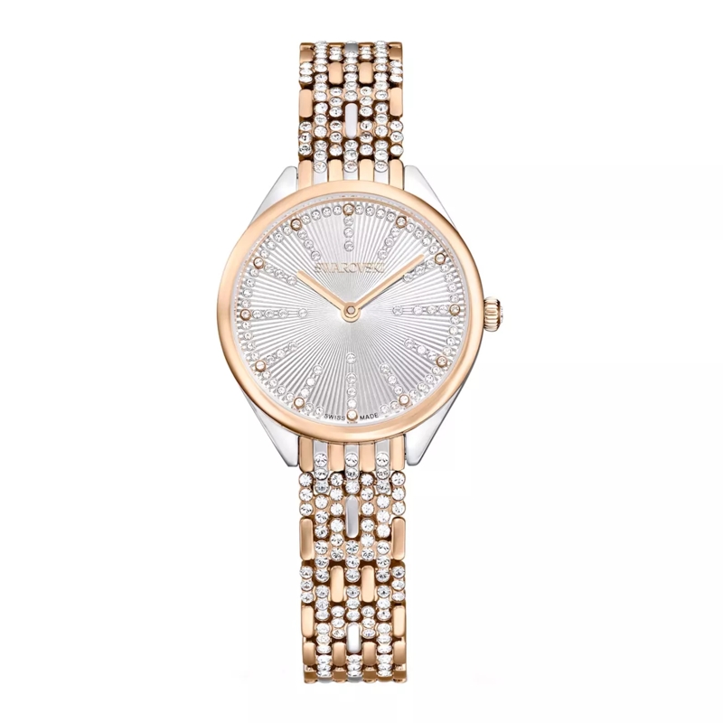 Swarovski Chronograph Attract Uhr Roségold, Silber farbend