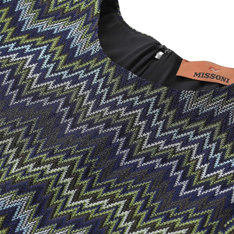 Missoni Mini-jurk Minikleid mit Zickzack-Design blau(Image 3)