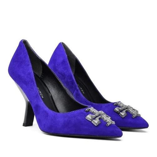 Tory Burch Suede Eleanor Pumps Blue Pump