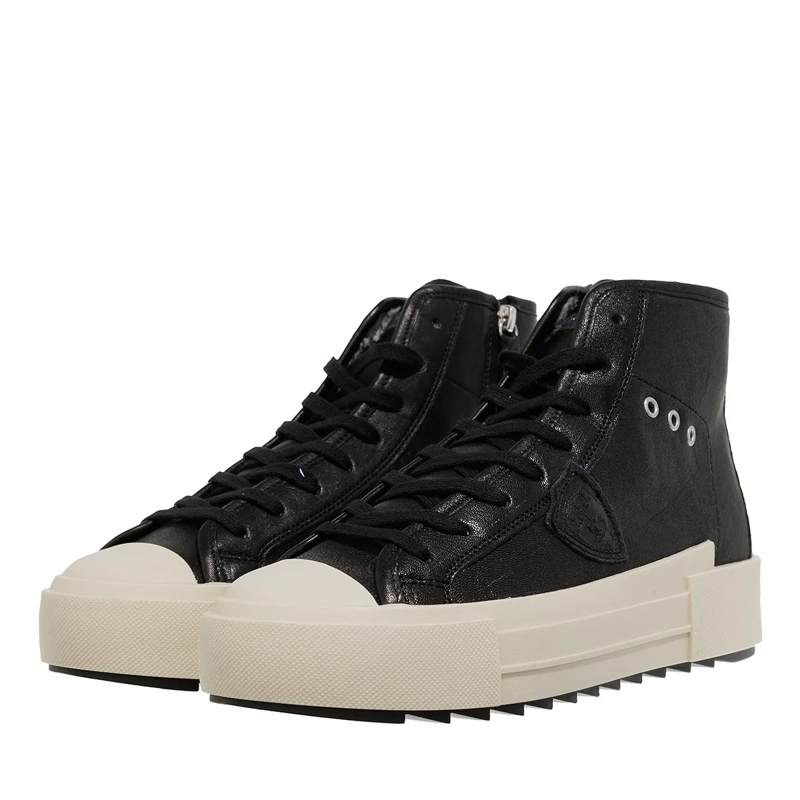 Philippe Model High-Top-Sneaker Paris Haute Mid Woman West Fur_Noir