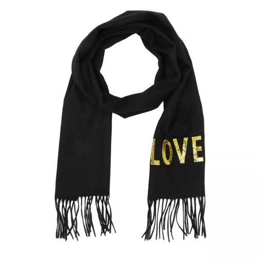 Gucci Embroidered Love Scarf Black Lichtgewicht Sjaal