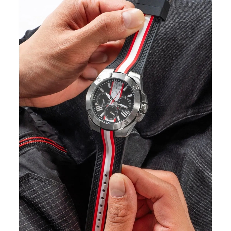 Guess Quarzuhr Quarz Analog Uhr Vette schwarz(Image 6)