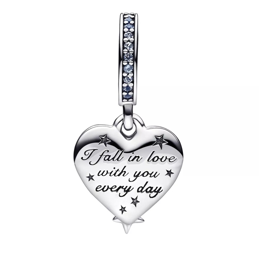 Pandora Pendentif Himmlische Sternschnuppe Herz doppelter Anhänger C Blue (Image 2)
