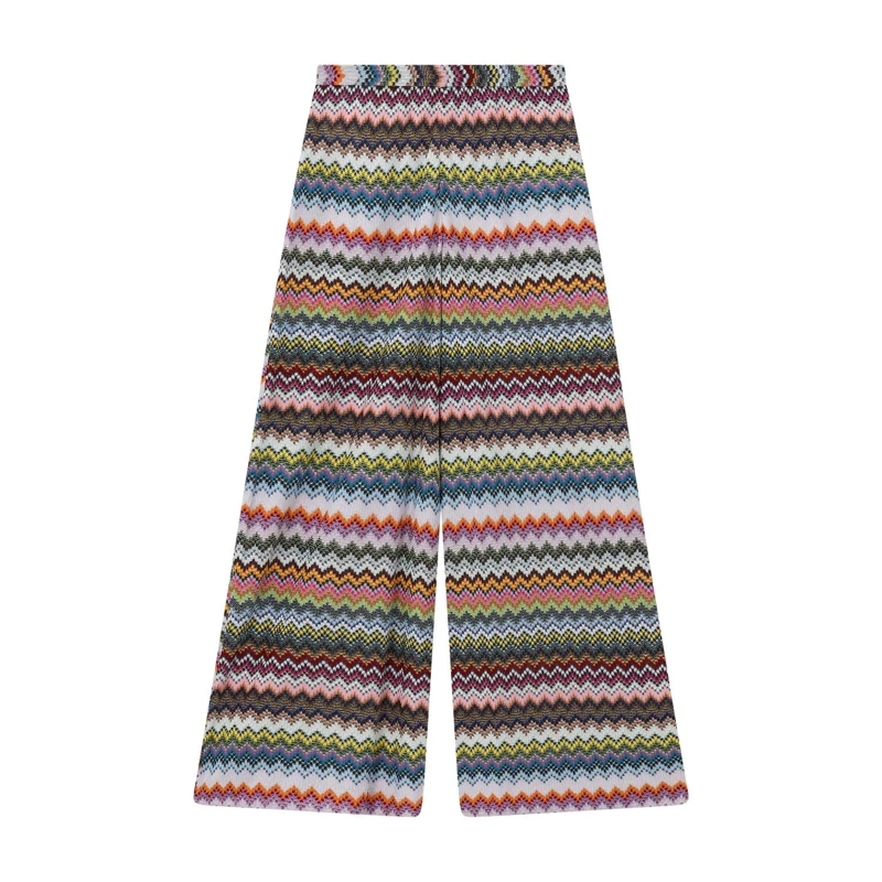 Missoni Casual broeken Wide-Leg Trousers With Zigzag Pattern Grey(Image 8)