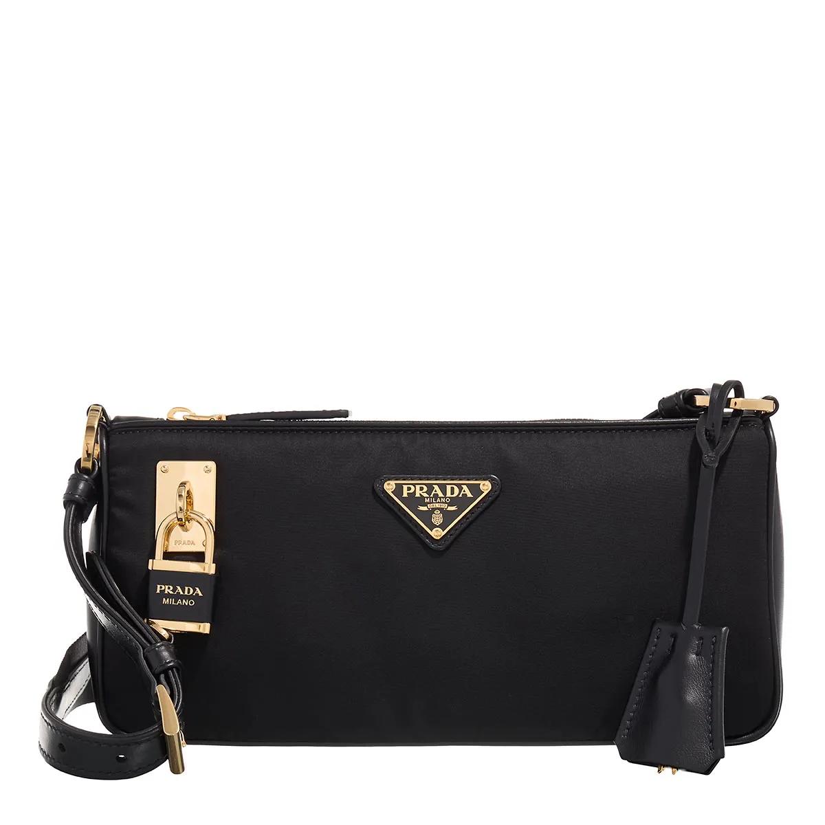 Prada Hobo Bags - Sacca - Gr. unisize - in Schwarz - für Damen - aus Leder & Nylon & Synthetische Fasern