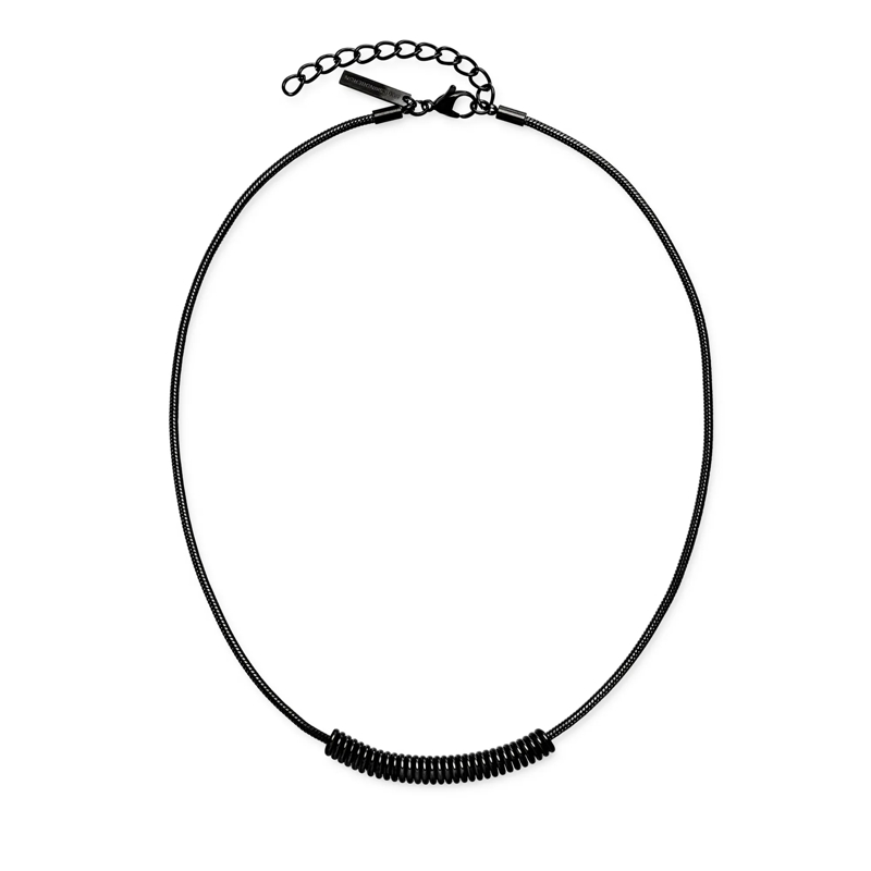 Liebeskind Berlin Mittellange Halskette Edelstahl Twist schwarz(Image 3)