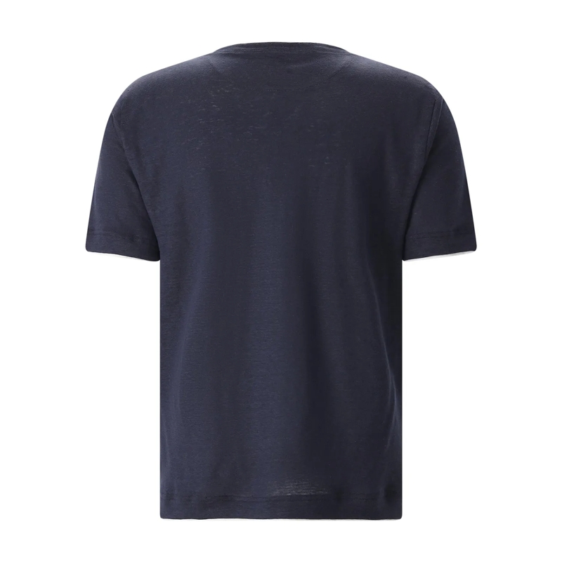 Eleventy T-Shirt T-Shirt aus Leinen blau(Image 7)