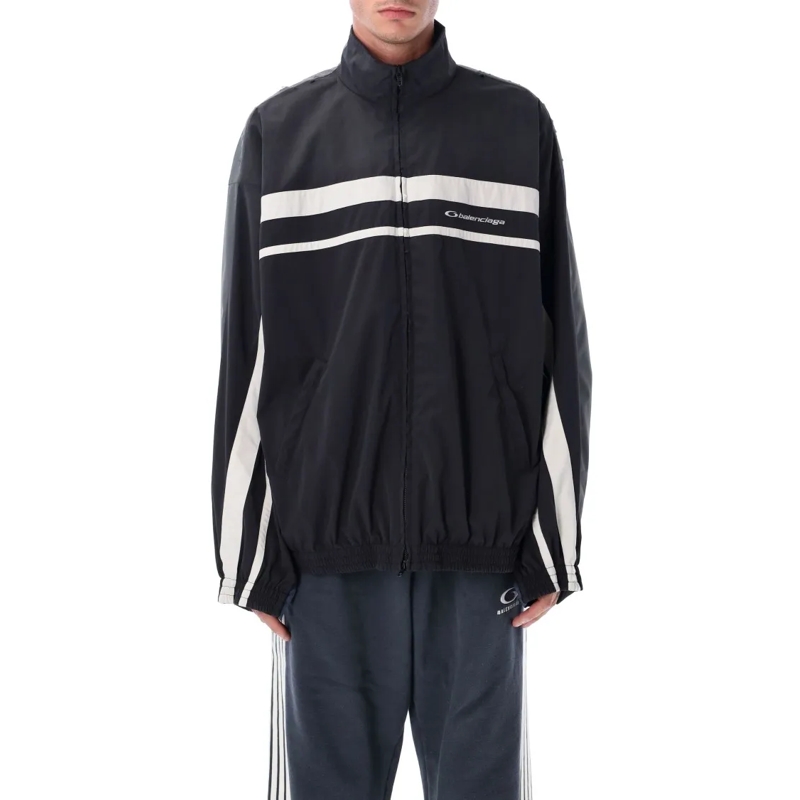 Balenciaga  50/50 Black Faded Technical Tracksuit Jacket Black