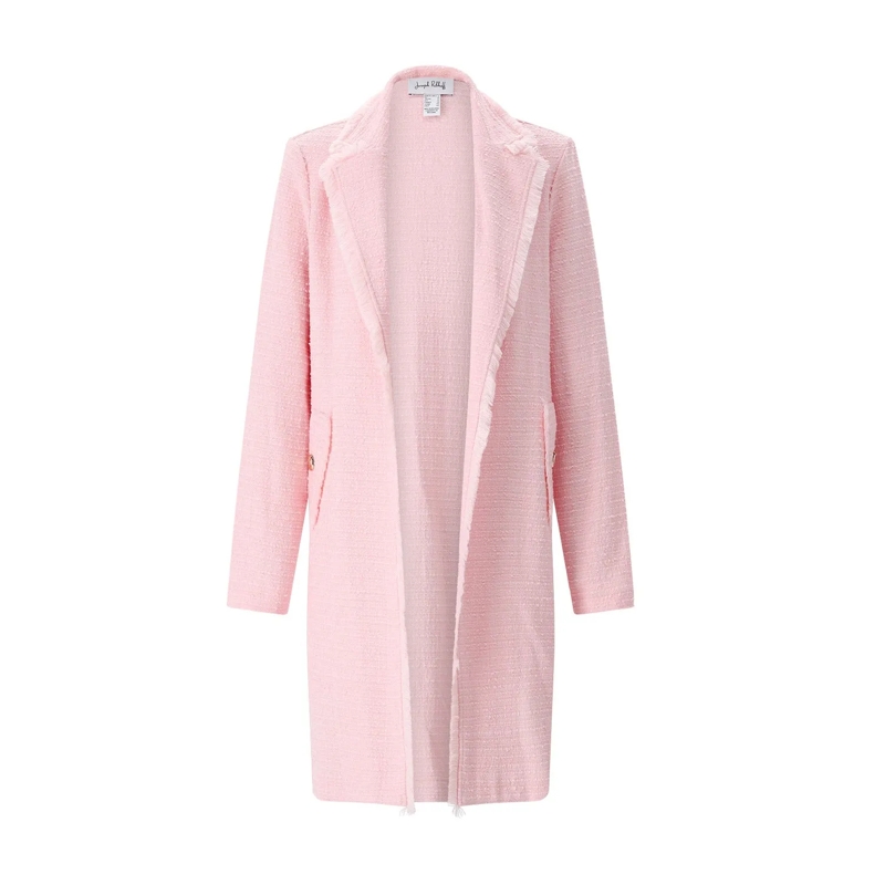 Joseph Ribkoff Übergangsmantel Langer Blazer aus Bouclé pink
