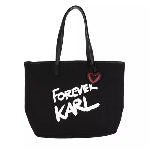 Karl Lagerfeld Forever Canvas Shopping Bag Black Shopping Bag