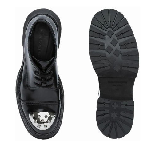 Alexander McQueen Schnürschuhe Punk Stud Derby In Black/Silver Black (Image 5)