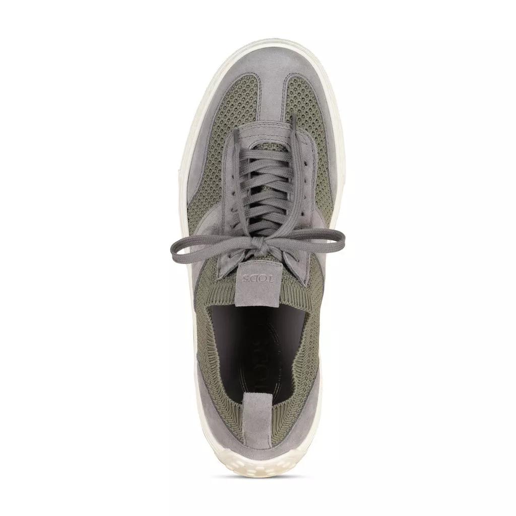 Thumbnail - Tod's Low-Top Sneaker - Sneakers aus Leder & Strick - Gr. 10_5 - in Grau - für Damen